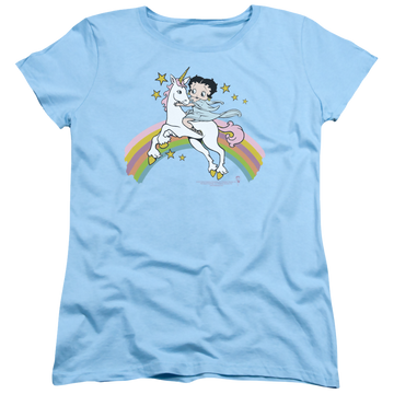 Betty Boop Unicorn & Rainbows - Women's T-Shirt Women's T-Shirt Betty Boop   
