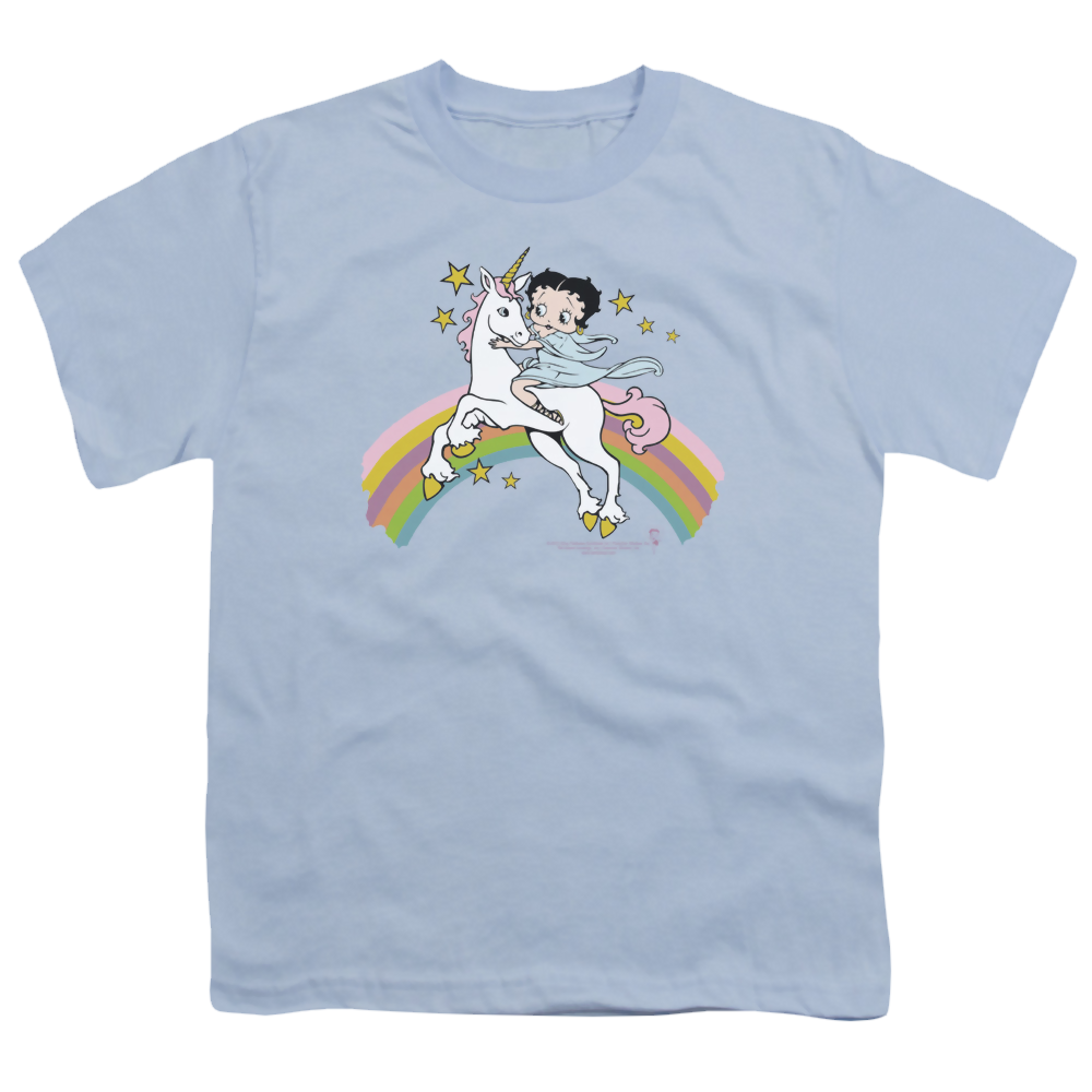 Betty Boop Unicorn & Rainbows - Youth T-Shirt Youth T-Shirt (Ages 8-12) Betty Boop   