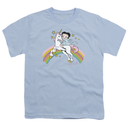 Betty Boop Unicorn & Rainbows - Youth T-Shirt Youth T-Shirt (Ages 8-12) Betty Boop   