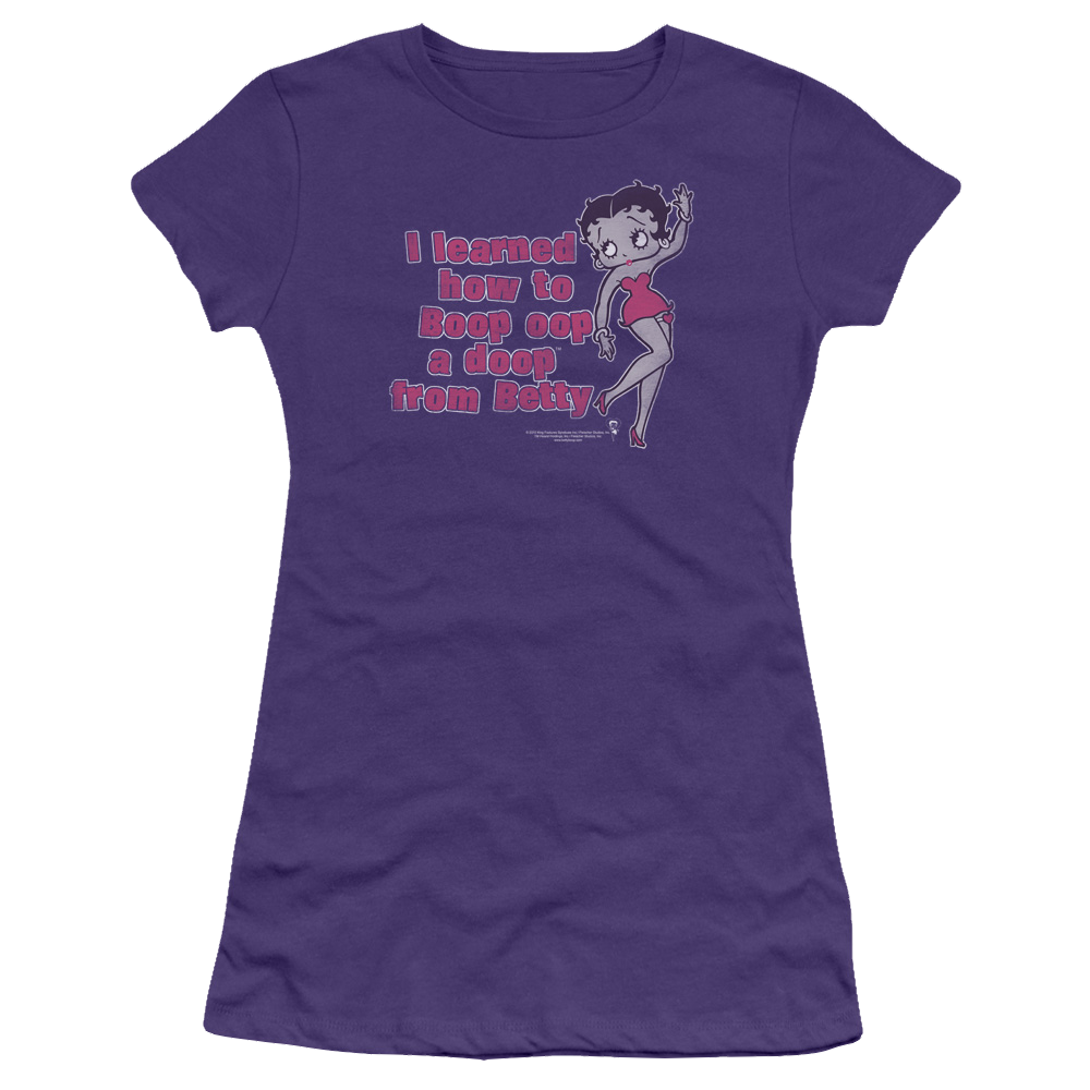 Betty Boop Learned From Betty - Juniors T-Shirt Juniors T-Shirt Betty Boop   