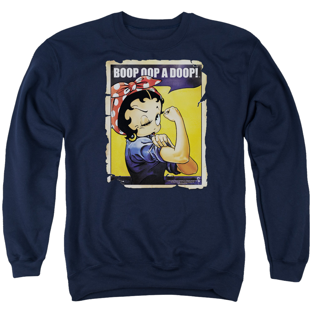 Betty Boop Power - Men's Crewneck Sweatshirt Men's Crewneck Sweatshirt Betty Boop   