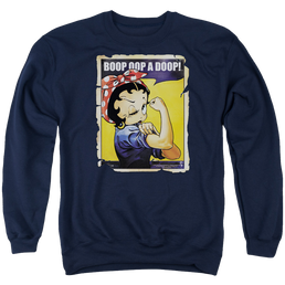 Betty Boop Power - Men's Crewneck Sweatshirt Men's Crewneck Sweatshirt Betty Boop   