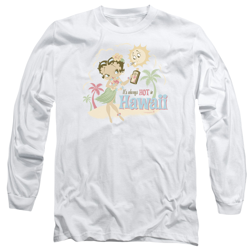 Betty Boop Hot In Hawaii - Men's Long Sleeve T-Shirt Men's Long Sleeve T-Shirt Betty Boop   