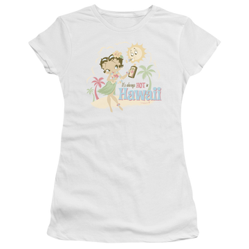 Betty Boop Hot In Hawaii - Juniors T-Shirt Juniors T-Shirt Betty Boop   