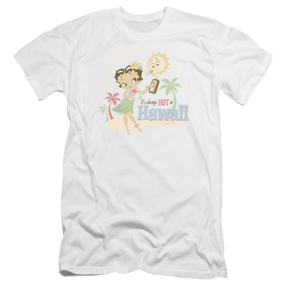 Betty Boop Hot In Hawaii - Men's Premium Slim Fit T-Shirt Men's Premium Slim Fit T-Shirt Betty Boop   