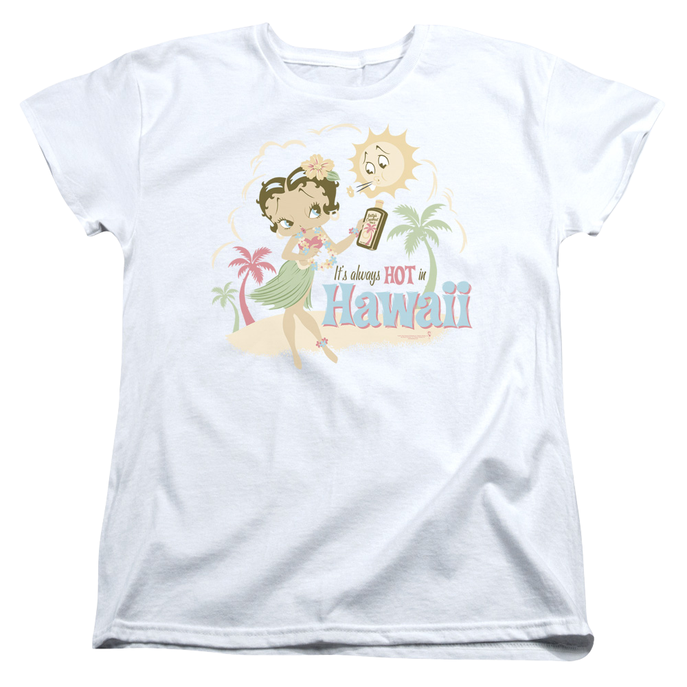 Betty Boop Hot In Hawaii - Women's T-Shirt Women's T-Shirt Betty Boop   