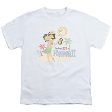 Betty Boop Hot In Hawaii - Youth T-Shirt Youth T-Shirt (Ages 8-12) Betty Boop   