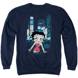 Betty Boop Square - Men's Crewneck Sweatshirt Men's Crewneck Sweatshirt Betty Boop   