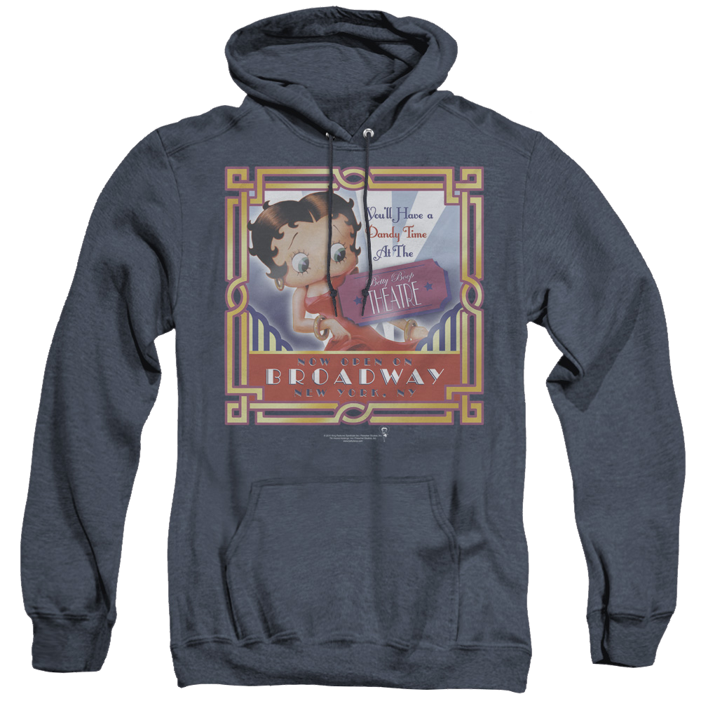 Betty Boop On Broadway - Heather Pullover Hoodie Heather Pullover Hoodie Betty Boop   
