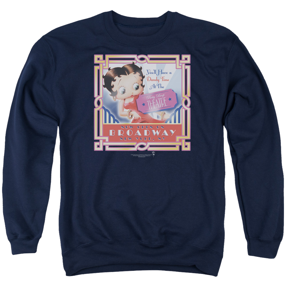 Betty Boop On Broadway - Men's Crewneck Sweatshirt Men's Crewneck Sweatshirt Betty Boop   