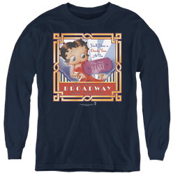 Betty Boop On Broadway - Youth Long Sleeve T-Shirt Youth Long Sleeve T-Shirt Betty Boop   