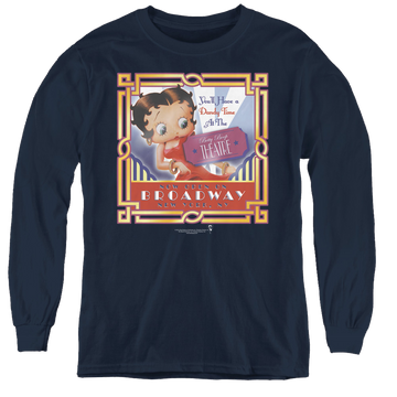 Betty Boop On Broadway - Youth Long Sleeve T-Shirt Youth Long Sleeve T-Shirt Betty Boop   