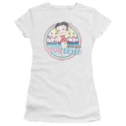 Betty Boop Miami Beach - Juniors T-Shirt Juniors T-Shirt Betty Boop   
