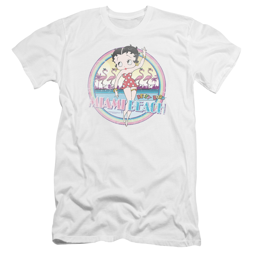Betty Boop Miami Beach - Men's Premium Slim Fit T-Shirt Men's Premium Slim Fit T-Shirt Betty Boop   