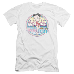 Betty Boop Miami Beach - Men's Premium Slim Fit T-Shirt Men's Premium Slim Fit T-Shirt Betty Boop   