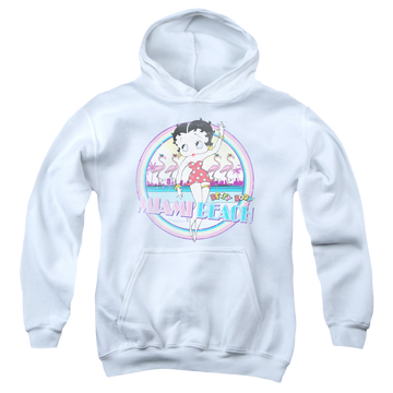 Betty Boop Miami Beach - Youth Hoodie Youth Hoodie (Ages 8-12) Betty Boop   