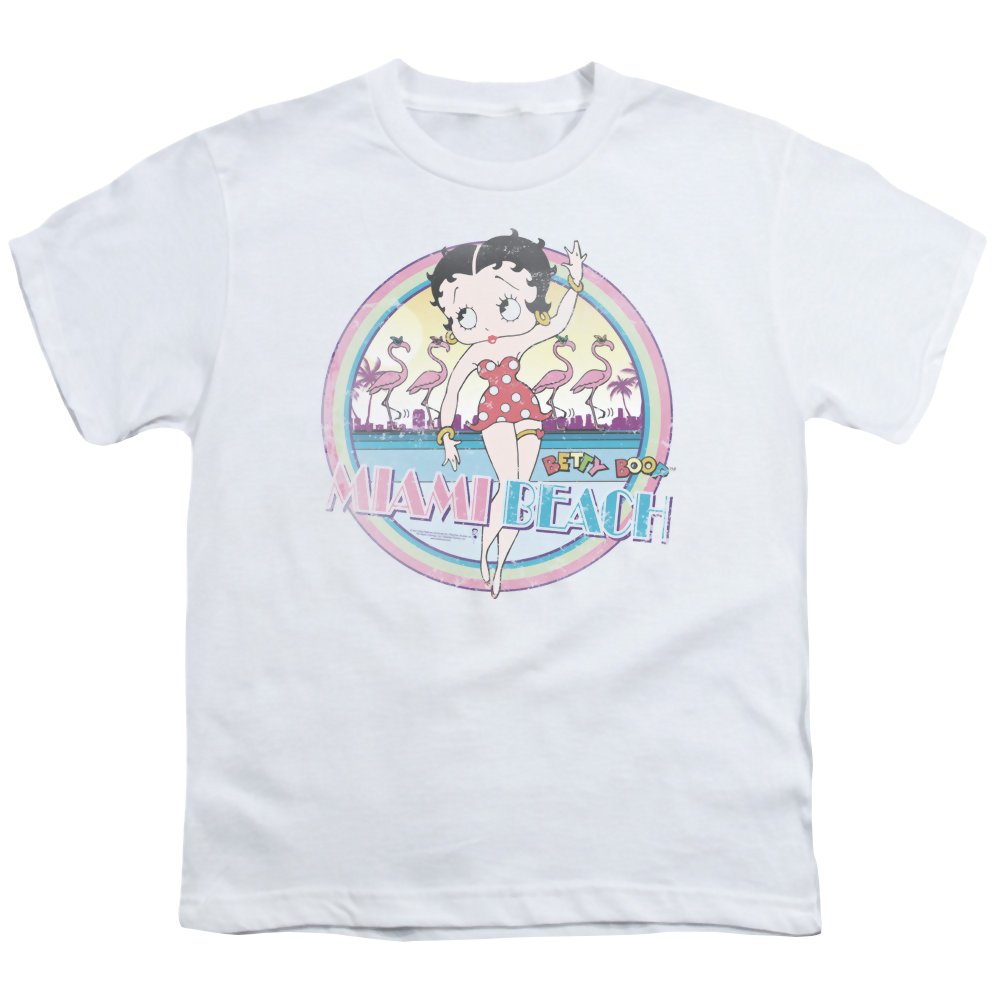 Betty Boop Miami Beach - Youth T-Shirt Youth T-Shirt (Ages 8-12) Betty Boop   