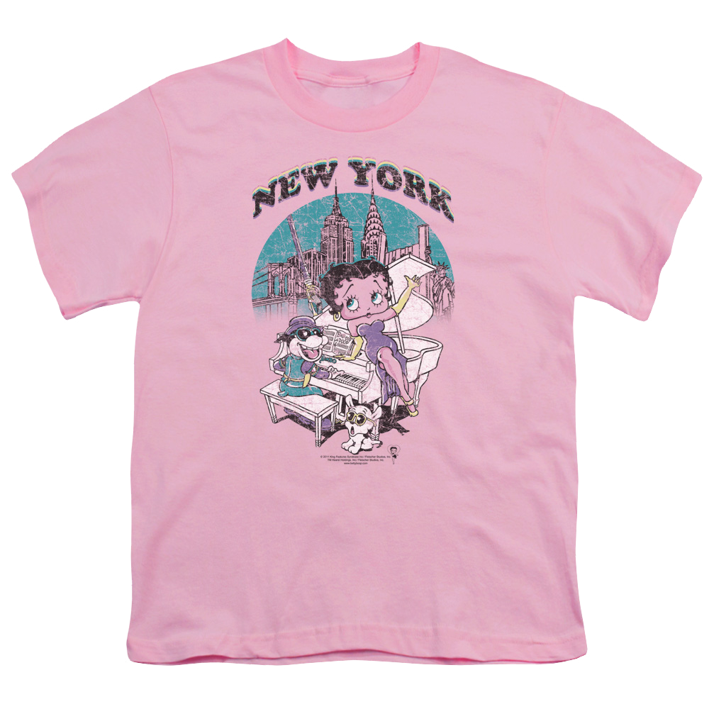 Betty Boop Singing In Ny - Youth T-Shirt Youth T-Shirt (Ages 8-12) Betty Boop   