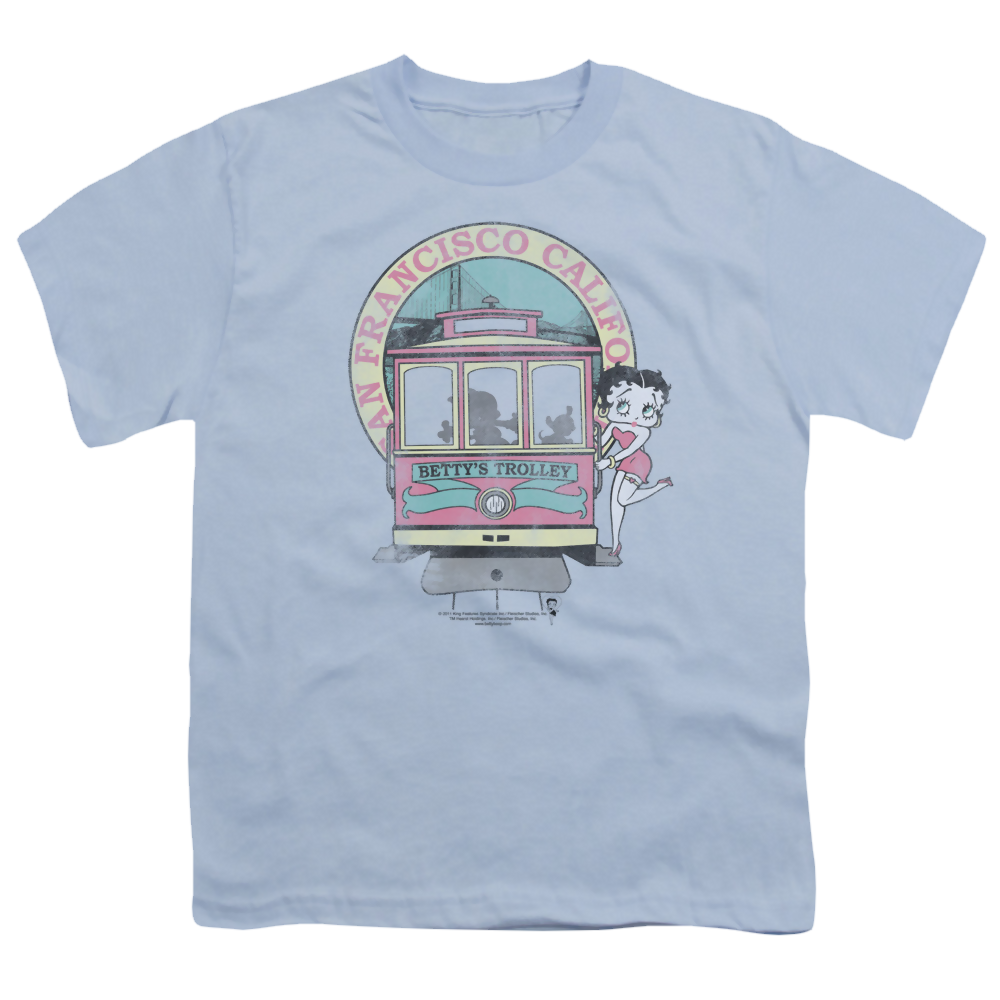 Betty Boop Bettys Trolley - Youth T-Shirt Youth T-Shirt (Ages 8-12) Betty Boop   