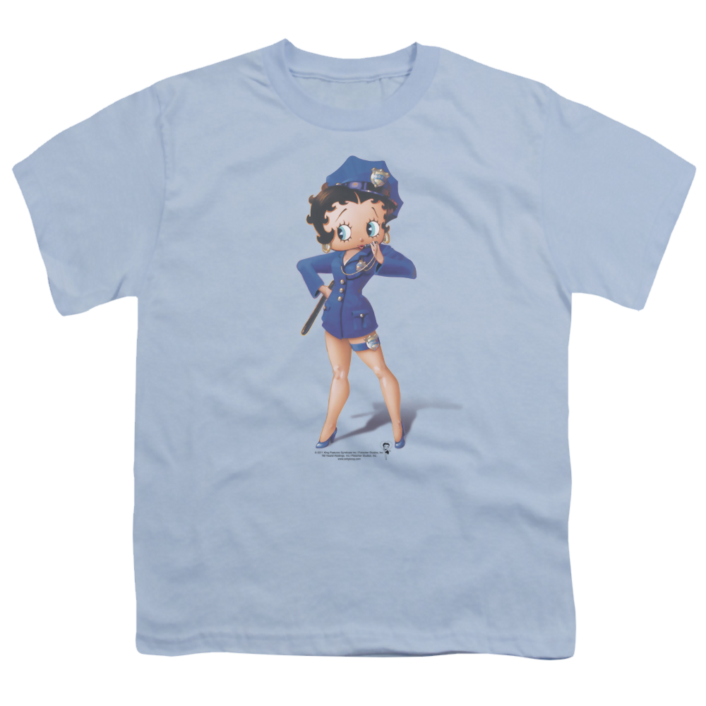 Betty Boop Officer Boop - Youth T-Shirt Youth T-Shirt (Ages 8-12) Betty Boop   