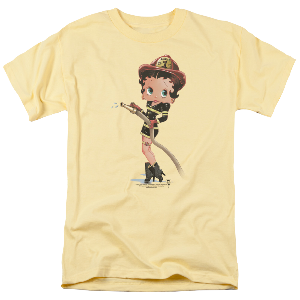 Betty Boop Firefighter - Men's Regular Fit T-Shirt Men's Regular Fit T-Shirt Betty Boop   