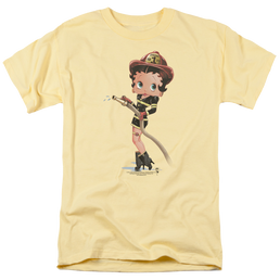 Betty Boop Firefighter - Men's Regular Fit T-Shirt Men's Regular Fit T-Shirt Betty Boop   