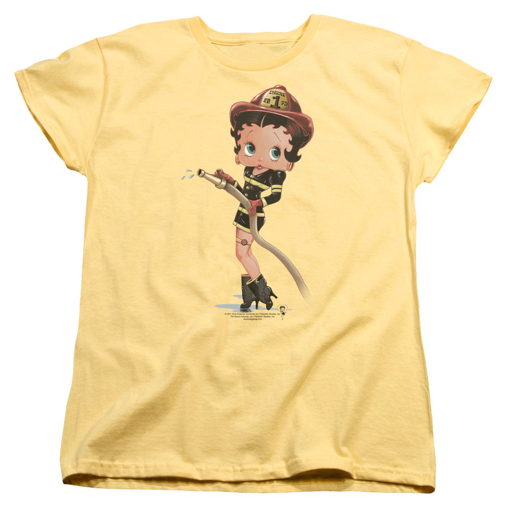 Betty Boop Firefighter - Women's T-Shirt Women's T-Shirt Betty Boop   