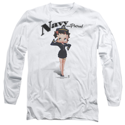 Betty Boop Navy Boop - Men's Long Sleeve T-Shirt Men's Long Sleeve T-Shirt Betty Boop   