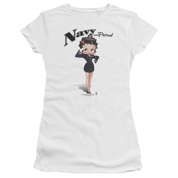 Betty Boop Navy Boop - Juniors T-Shirt Juniors T-Shirt Betty Boop   