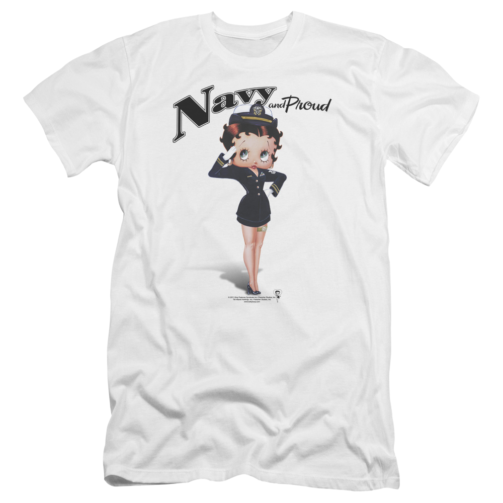 Betty Boop Navy Boop - Men's Premium Slim Fit T-Shirt Men's Premium Slim Fit T-Shirt Betty Boop   