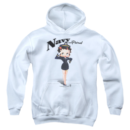 Betty Boop Navy Boop - Youth Hoodie Youth Hoodie (Ages 8-12) Betty Boop   