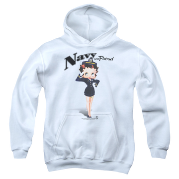 Betty Boop Navy Boop - Youth Hoodie Youth Hoodie (Ages 8-12) Betty Boop   