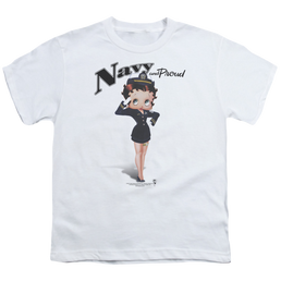 Betty Boop Navy Boop - Youth T-Shirt Youth T-Shirt (Ages 8-12) Betty Boop   