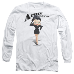 Betty Boop Army Boop - Men's Long Sleeve T-Shirt Men's Long Sleeve T-Shirt Betty Boop   