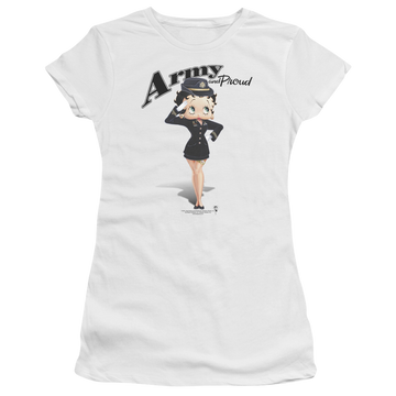 Betty Boop Army Boop - Juniors T-Shirt Juniors T-Shirt Betty Boop   