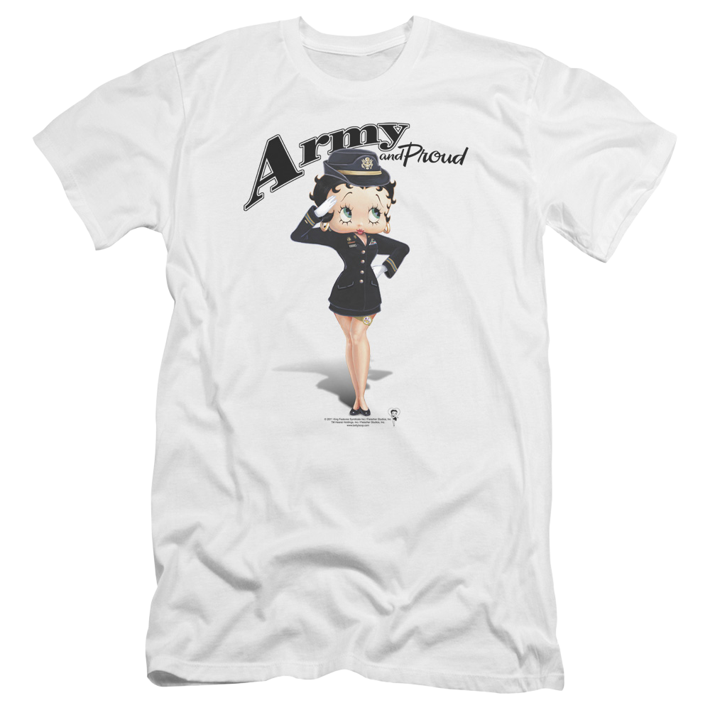 Betty Boop Army Boop - Men's Premium Slim Fit T-Shirt Men's Premium Slim Fit T-Shirt Betty Boop   