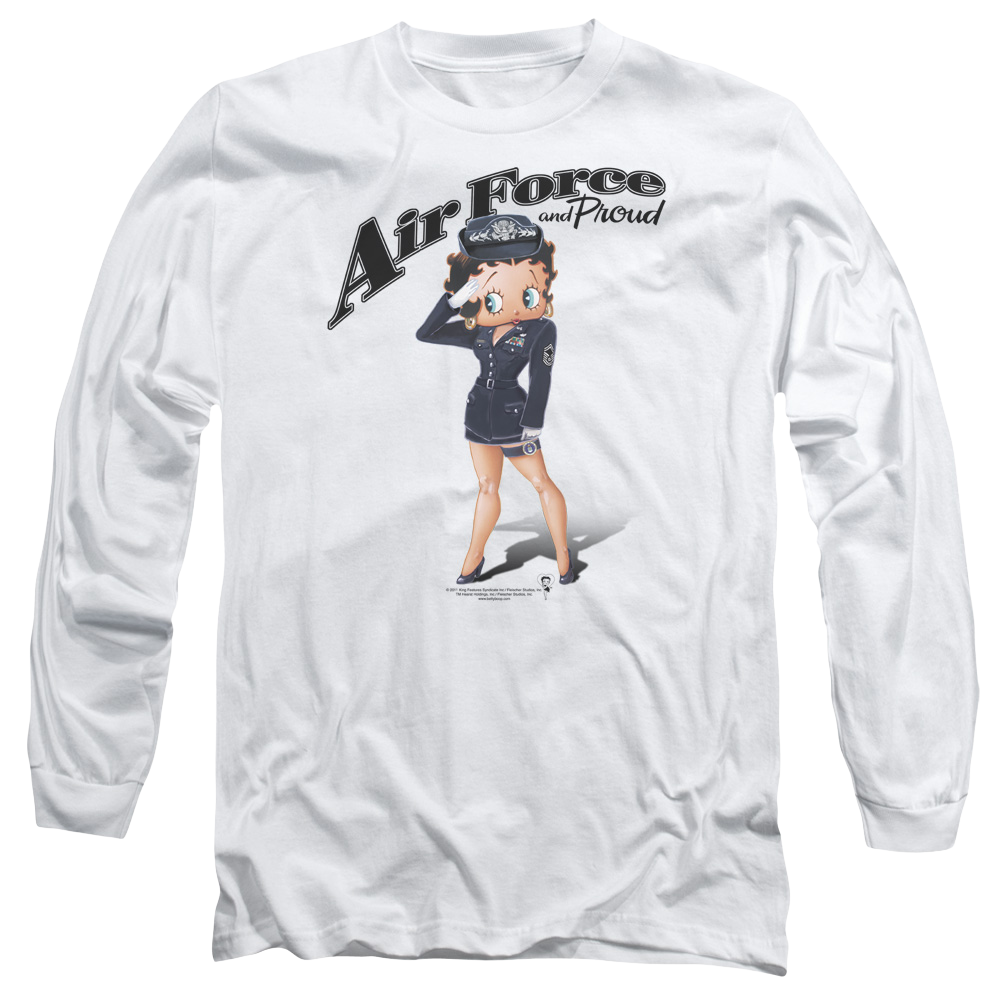 Betty Boop Air Force Boop - Men's Long Sleeve T-Shirt Men's Long Sleeve T-Shirt Betty Boop   