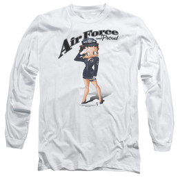 Betty Boop Air Force Boop - Men's Long Sleeve T-Shirt Men's Long Sleeve T-Shirt Betty Boop   