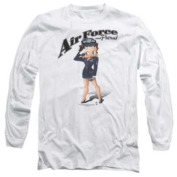 Betty Boop Air Force Boop - Men's Long Sleeve T-Shirt Men's Long Sleeve T-Shirt Betty Boop   