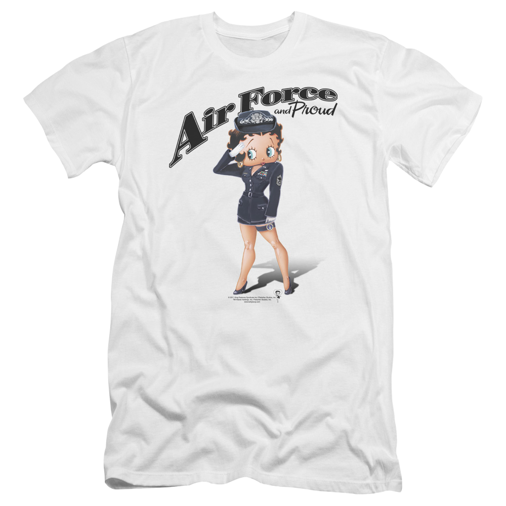 Betty Boop Air Force Boop - Men's Premium Slim Fit T-Shirt Men's Premium Slim Fit T-Shirt Betty Boop   