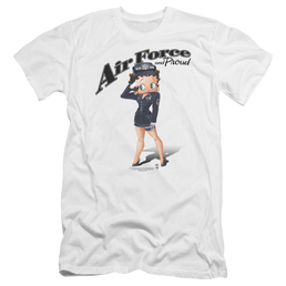 Betty Boop Air Force Boop - Men's Premium Slim Fit T-Shirt Men's Premium Slim Fit T-Shirt Betty Boop   