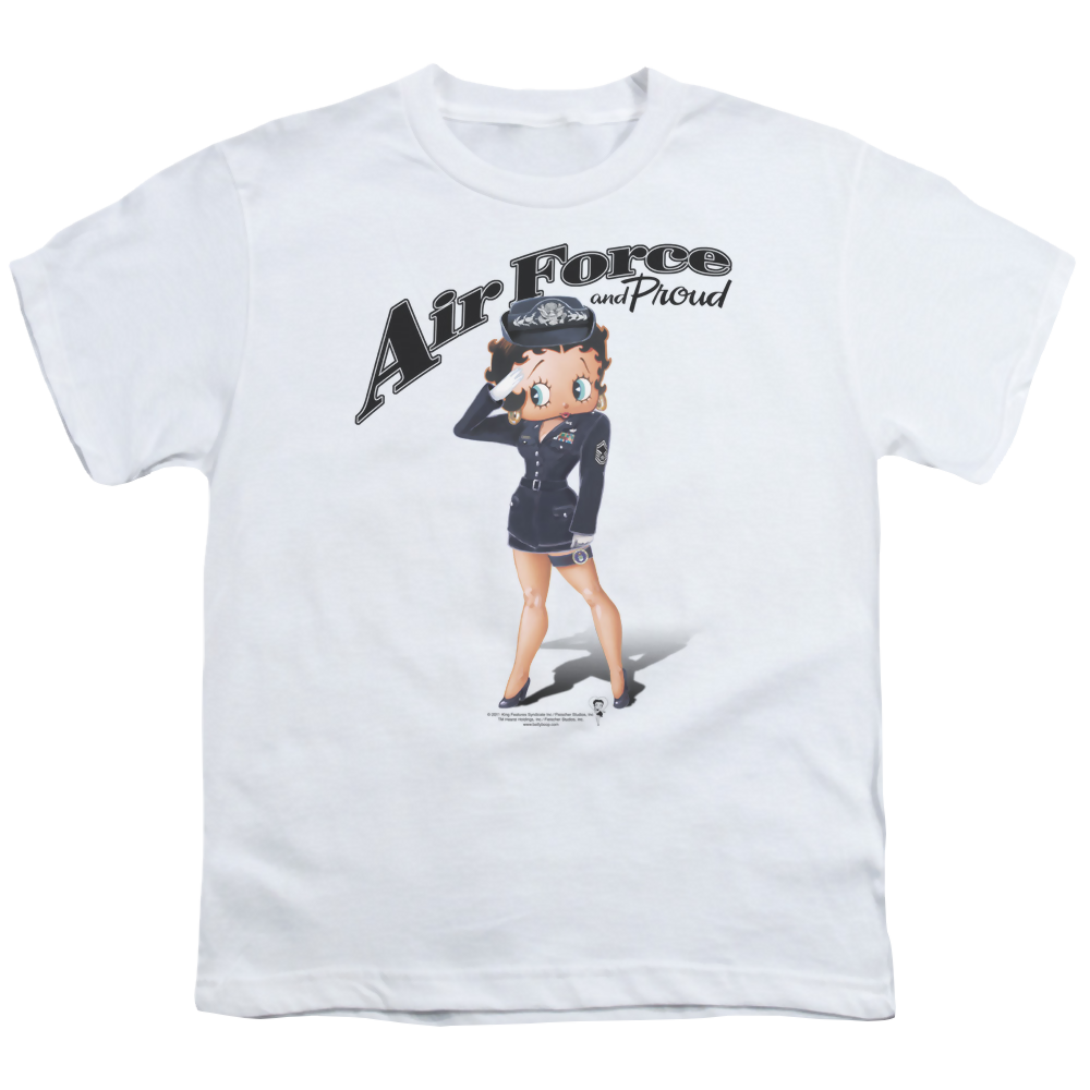 Betty Boop Air Force Boop - Youth T-Shirt Youth T-Shirt (Ages 8-12) Betty Boop   