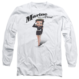 Betty Boop Marine Boop - Men's Long Sleeve T-Shirt Men's Long Sleeve T-Shirt Betty Boop   