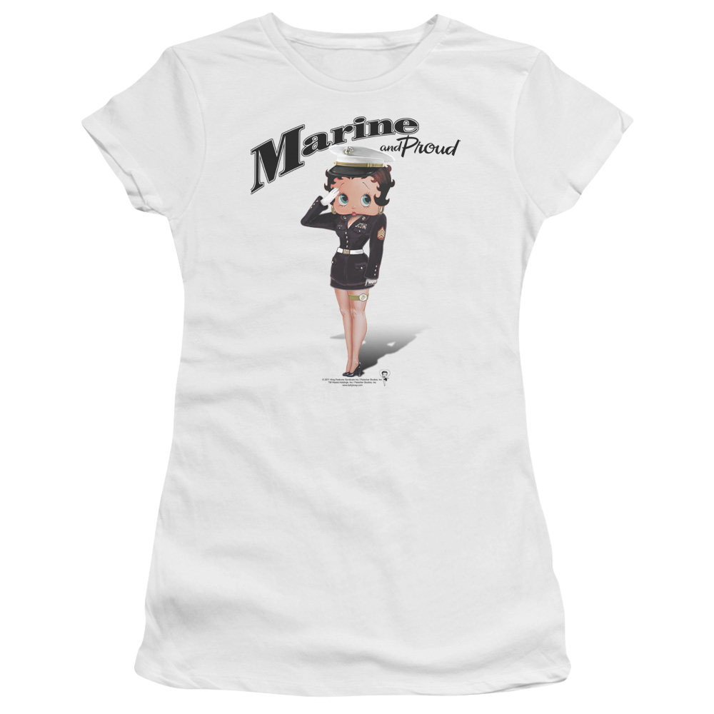 Betty Boop Marine Boop - Juniors T-Shirt Juniors T-Shirt Betty Boop   