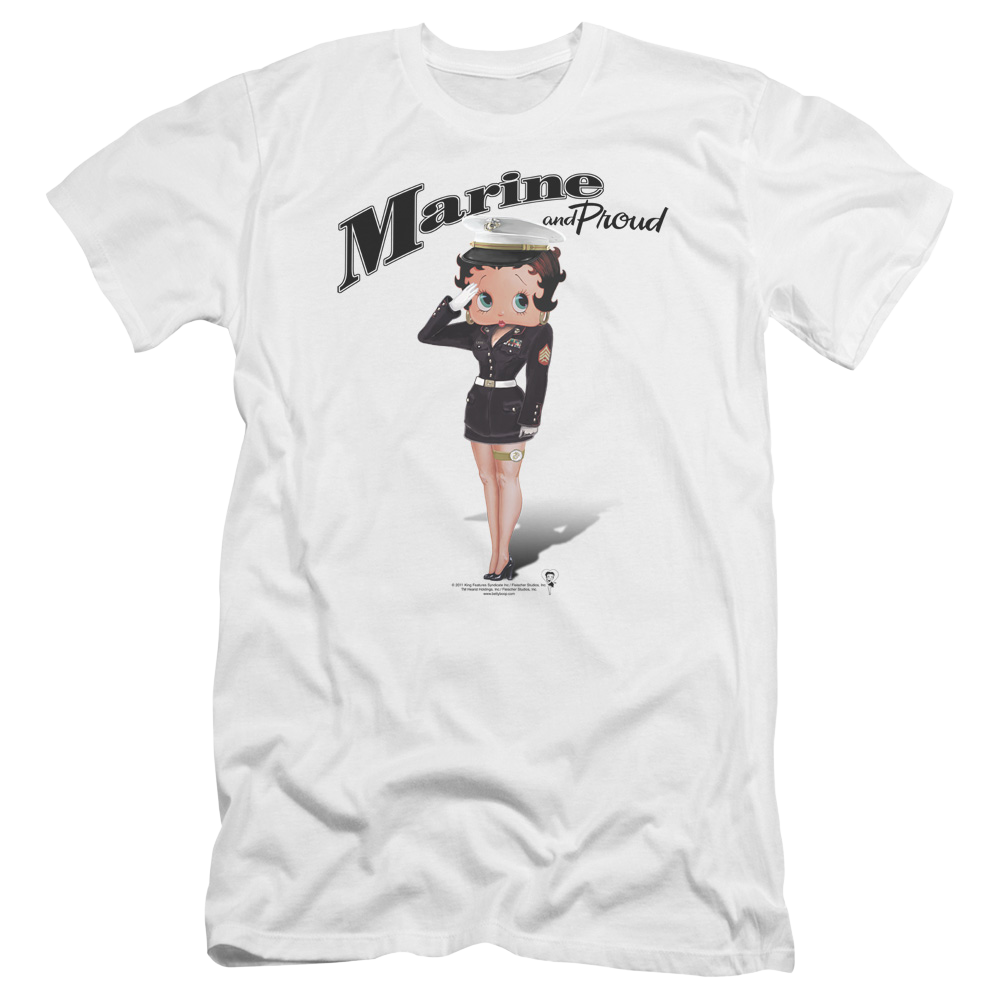 Betty Boop Marine Boop - Men's Premium Slim Fit T-Shirt Men's Premium Slim Fit T-Shirt Betty Boop   