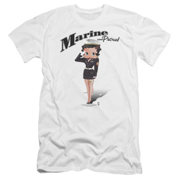 Betty Boop Marine Boop - Men's Premium Slim Fit T-Shirt Men's Premium Slim Fit T-Shirt Betty Boop   