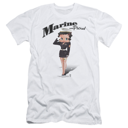 Betty Boop Marine Boop - Men's Slim Fit T-Shirt Men's Slim Fit T-Shirt Betty Boop   