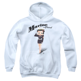 Betty Boop Marine Boop - Youth Hoodie Youth Hoodie (Ages 8-12) Betty Boop   