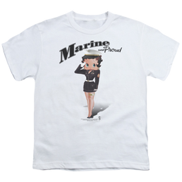 Betty Boop Marine Boop - Youth T-Shirt Youth T-Shirt (Ages 8-12) Betty Boop   