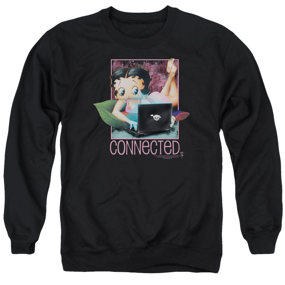 Betty Boop Connected - Men's Crewneck Sweatshirt Men's Crewneck Sweatshirt Betty Boop   